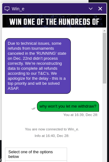 PokerKing.com live chat is a very bad AI chatbot